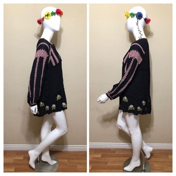 Free People Wild Horses Embroidered Minidress XS - Picture 4 of 11